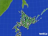 2016年10月12日の北海道地方のアメダス(気温)