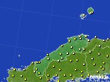 2016年10月12日の島根県のアメダス(気温)