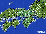 近畿地方のアメダス実況(風向・風速)(2016年10月12日)