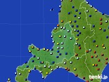 道央のアメダス実況(日照時間)(2016年10月13日)