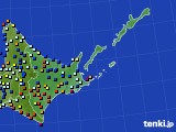 2016年10月13日の道東のアメダス(日照時間)