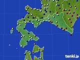 2016年10月13日の道南のアメダス(日照時間)