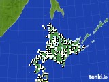 2016年10月13日の北海道地方のアメダス(気温)