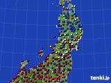 2016年10月14日の東北地方のアメダス(日照時間)