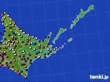 2016年10月14日の道東のアメダス(日照時間)