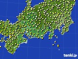 2016年10月14日の東海地方のアメダス(気温)