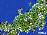 北陸地方のアメダス実況(風向・風速)(2016年10月14日)