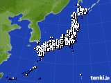 2016年10月14日のアメダス(風向・風速)