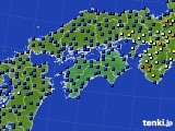 四国地方のアメダス実況(日照時間)(2016年10月16日)