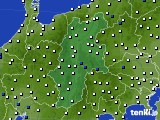 長野県のアメダス実況(風向・風速)(2016年10月16日)