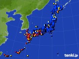 アメダス実況(日照時間)(2016年10月17日)