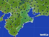 三重県のアメダス実況(日照時間)(2016年10月17日)