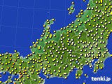 2016年10月17日の北陸地方のアメダス(気温)