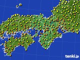 近畿地方のアメダス実況(気温)(2016年10月18日)