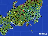 関東・甲信地方のアメダス実況(日照時間)(2016年10月19日)