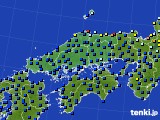 中国地方のアメダス実況(日照時間)(2016年10月19日)