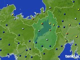 滋賀県のアメダス実況(日照時間)(2016年10月19日)