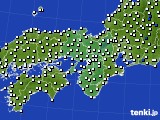 近畿地方のアメダス実況(風向・風速)(2016年10月19日)