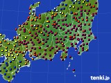 関東・甲信地方のアメダス実況(日照時間)(2016年10月20日)
