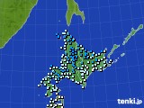 2016年10月20日の北海道地方のアメダス(気温)