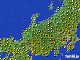 北陸地方のアメダス実況(気温)(2016年10月20日)