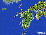 2016年10月20日の九州地方のアメダス(気温)
