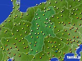 長野県のアメダス実況(気温)(2016年10月20日)