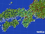 近畿地方のアメダス実況(日照時間)(2016年10月21日)