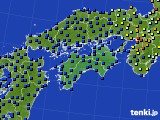 2016年10月21日の四国地方のアメダス(日照時間)