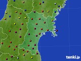 2016年10月21日の宮城県のアメダス(日照時間)