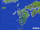 九州地方のアメダス実況(降水量)(2016年10月22日)