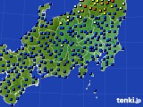 関東・甲信地方のアメダス実況(日照時間)(2016年10月22日)