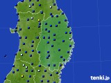 岩手県のアメダス実況(日照時間)(2016年10月22日)