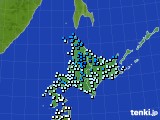 2016年10月23日の北海道地方のアメダス(気温)