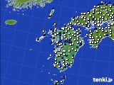 九州地方のアメダス実況(風向・風速)(2016年10月23日)