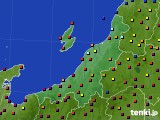 新潟県のアメダス実況(日照時間)(2016年10月24日)