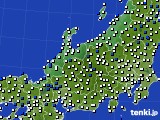 北陸地方のアメダス実況(風向・風速)(2016年10月24日)