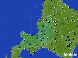 道央のアメダス実況(風向・風速)(2016年10月24日)