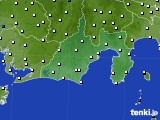 静岡県のアメダス実況(風向・風速)(2016年10月24日)