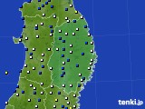 岩手県のアメダス実況(風向・風速)(2016年10月24日)