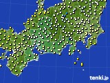 2016年10月25日の東海地方のアメダス(気温)