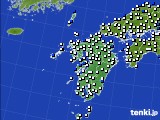 九州地方のアメダス実況(風向・風速)(2016年10月25日)