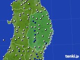 2016年10月25日の岩手県のアメダス(風向・風速)