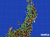 東北地方のアメダス実況(日照時間)(2016年10月26日)