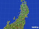 東北地方のアメダス実況(気温)(2016年10月26日)