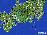 東海地方のアメダス実況(風向・風速)(2016年10月26日)