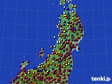 東北地方のアメダス実況(日照時間)(2016年10月27日)