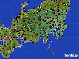 関東・甲信地方のアメダス実況(日照時間)(2016年10月27日)