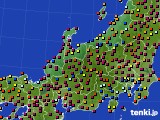 北陸地方のアメダス実況(日照時間)(2016年10月27日)