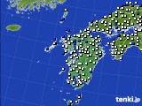 九州地方のアメダス実況(風向・風速)(2016年10月27日)